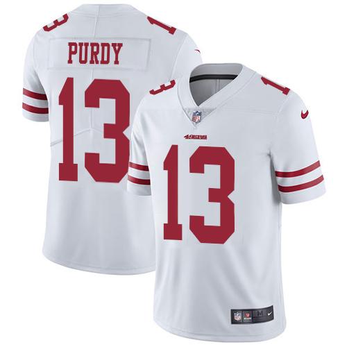 Nike 49ers #13 Brock Purdy White Men's Stitched NFL Vapor Untouchable ...