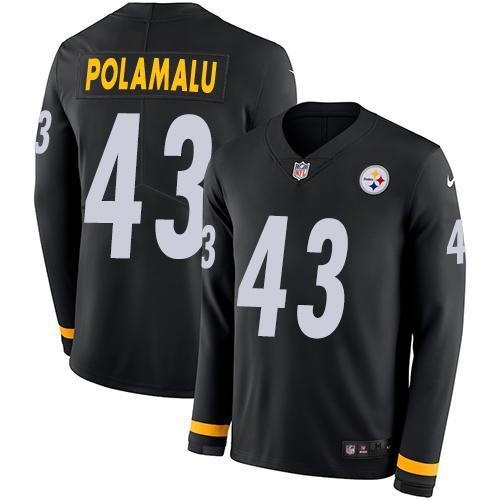 Nike Steelers #43 Troy Polamalu Black Team Color Men's Stitched NFL ...