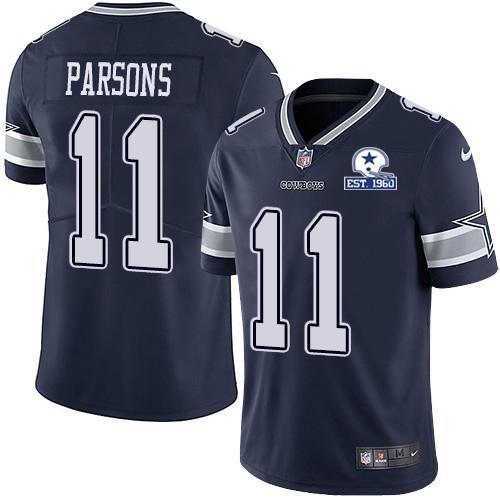 Nike Cowboys #11 Micah Parsons Navy Blue Team Color Men's Stitched With ...