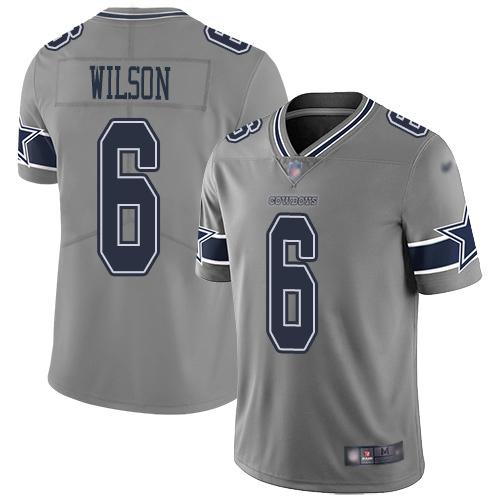 Nike Cowboys #6 Donovan Wilson Gray Men's Stitched NFL Limited Inverted ...